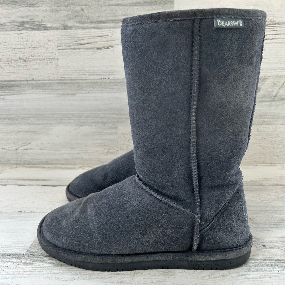 BEARPAW Emma Grey Suede Winter Boots 10